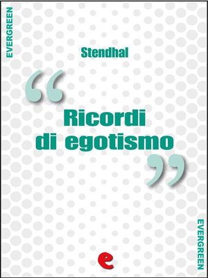 cover image of Ricordi di Egotismo